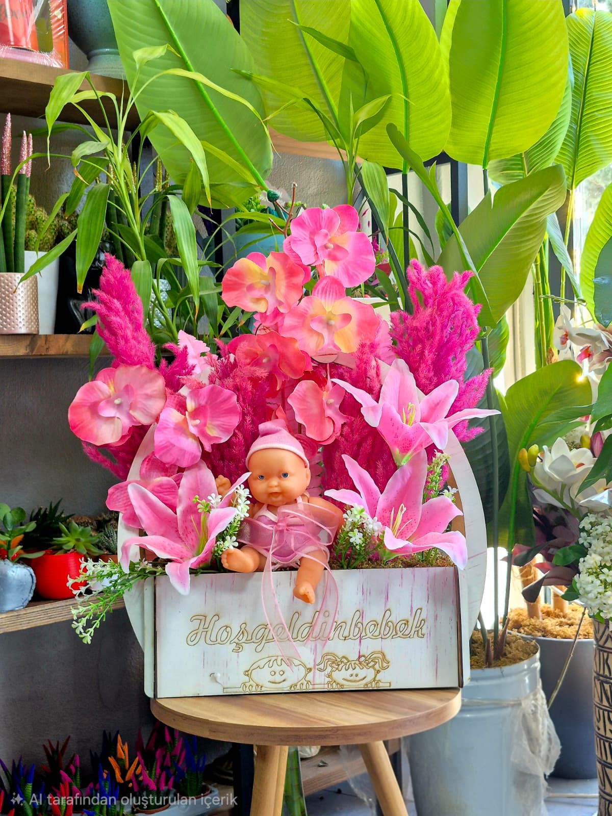 pembe-lilyumlu-orkideli-kiz-bebek-dogum-cicegi-aranjmani